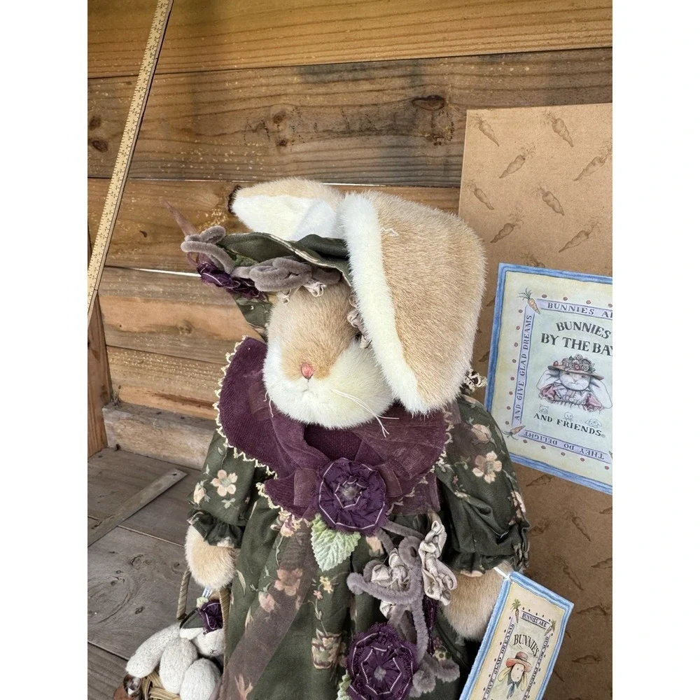 Bunnies By The Bay GABLE‎ & TINKER Bunny Rabbit Plush W/ Stand & Tag 16